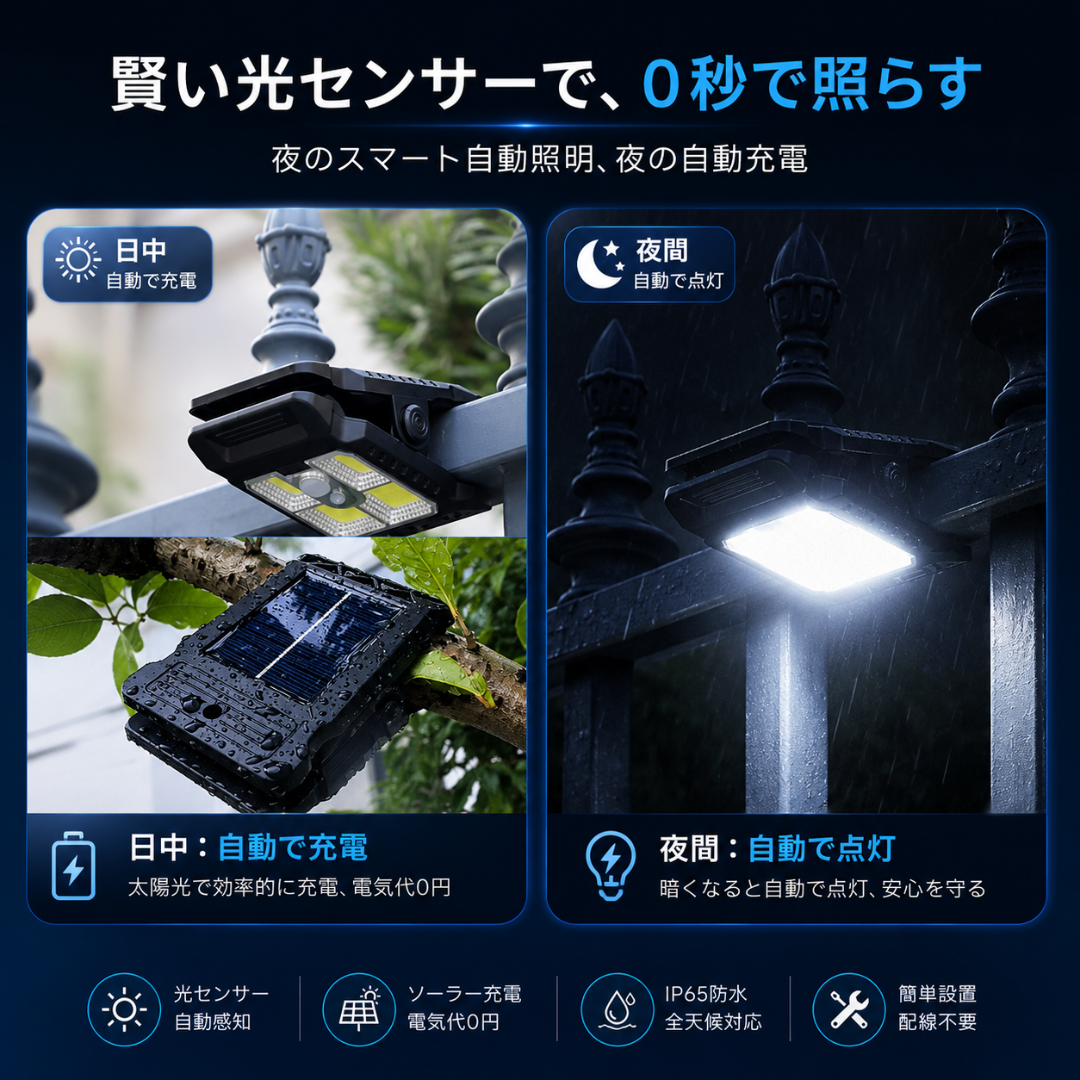 LumiSmart™｜ソーラー充電式 人感センサーライト